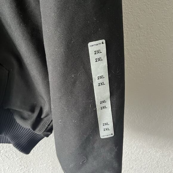 Vintage Carhartt Black Camo Lined Jacket Men’s XXL Canvas Workwear Zip-up J-140 - Picture 4 of 7